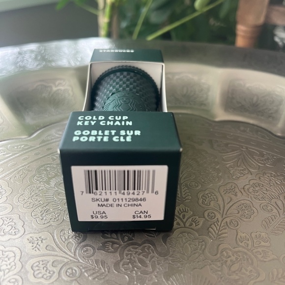 ✨NWT Starbucks Studded DARK GREEN STUDDED Keychain Ornament✨ - Picture 3 of 3